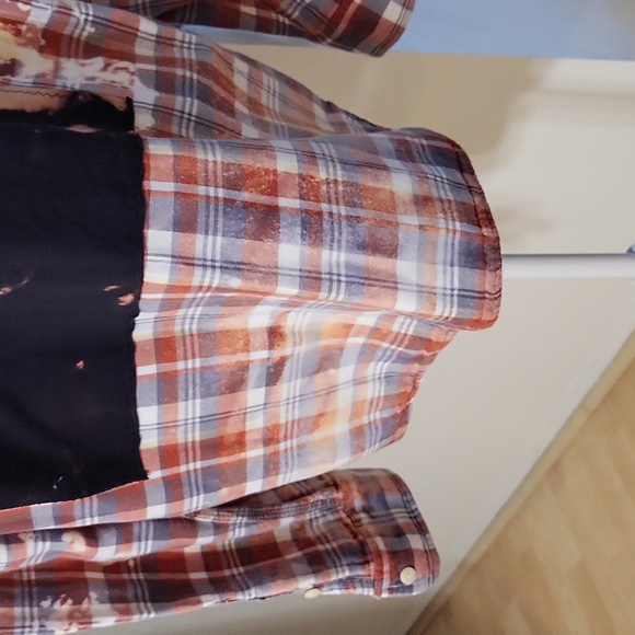 Lucky Brand Button-up Band Shirt Bleach Dyed Worn Florida Georgia Line Dayum - Picture 6 of 9